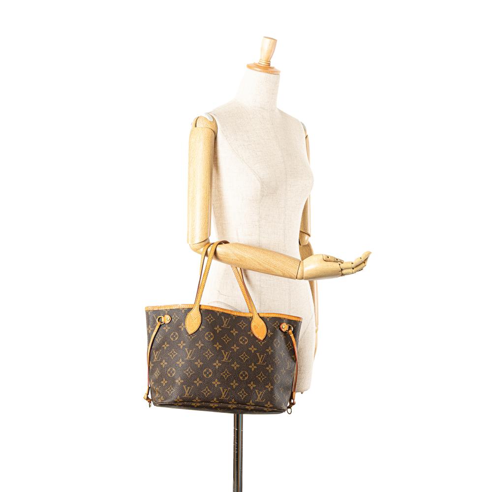 Louis Vuitton B Louis Vuitton Brown Monogram Canvas Canvas Monogram Neverfull PM France