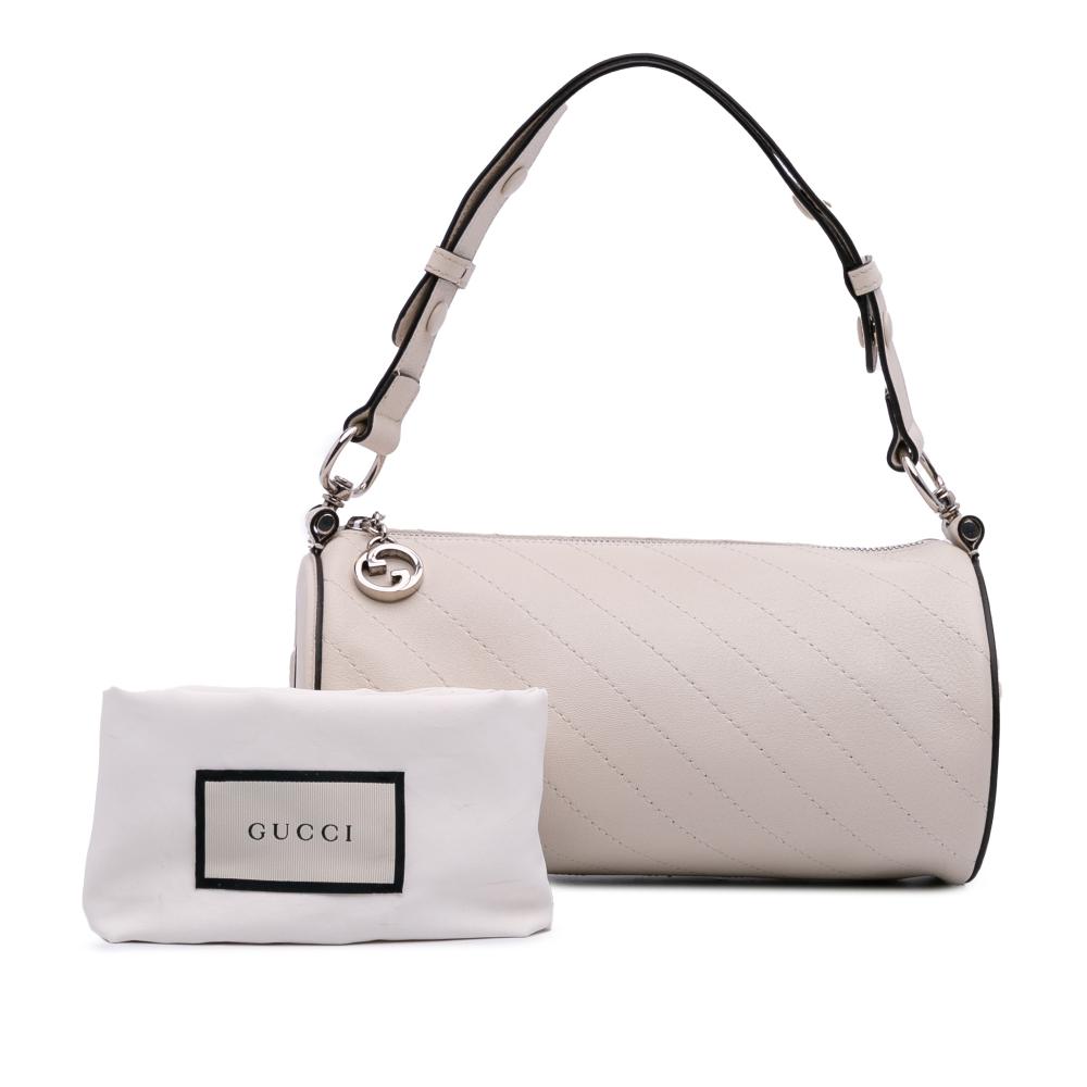Gucci AB Gucci White Calf Leather Small Blondie Shoulder Bag Italy