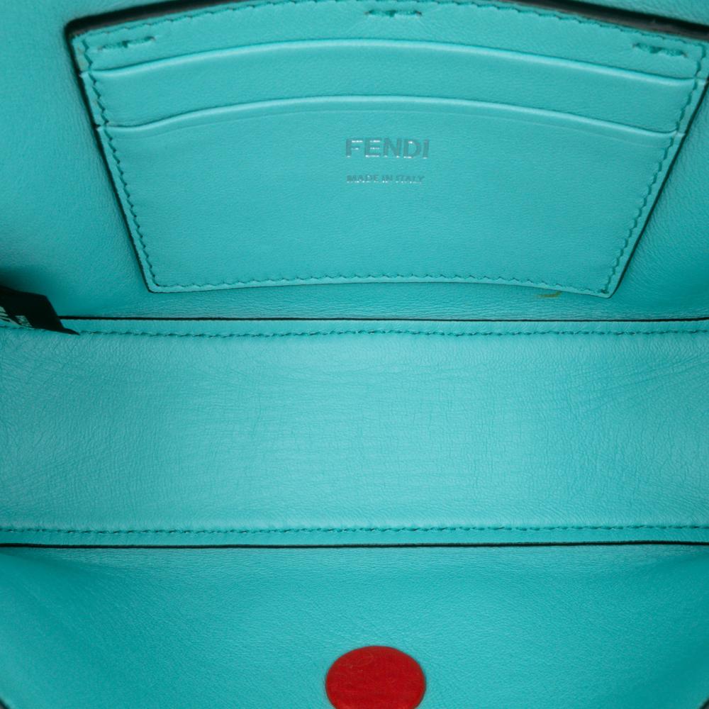 Fendi AB Fendi Red Calf Leather Mini Baguette Satchel Italy