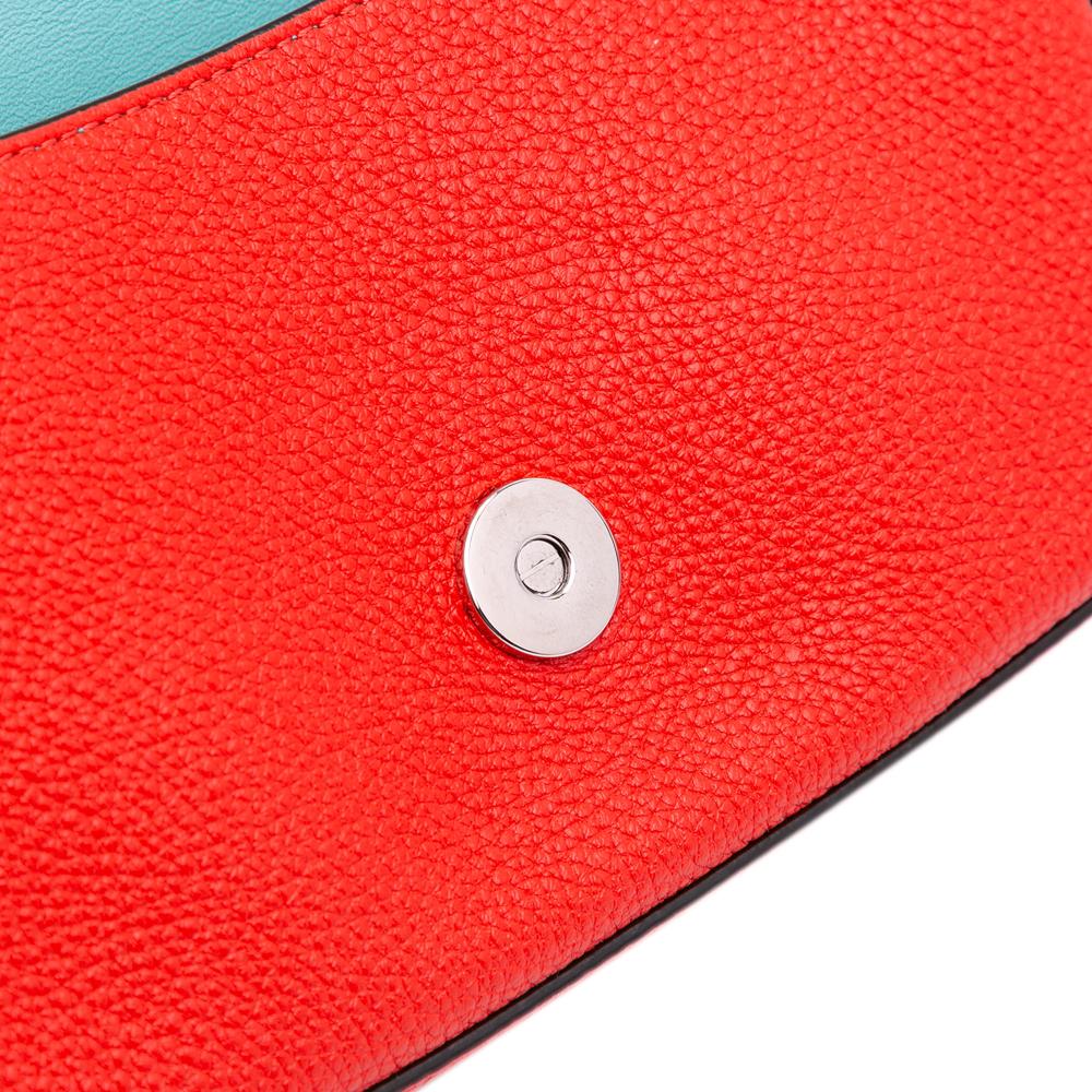 Fendi AB Fendi Red Calf Leather Mini Baguette Satchel Italy