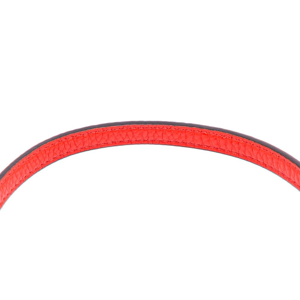 Fendi AB Fendi Red Calf Leather Mini Baguette Satchel Italy