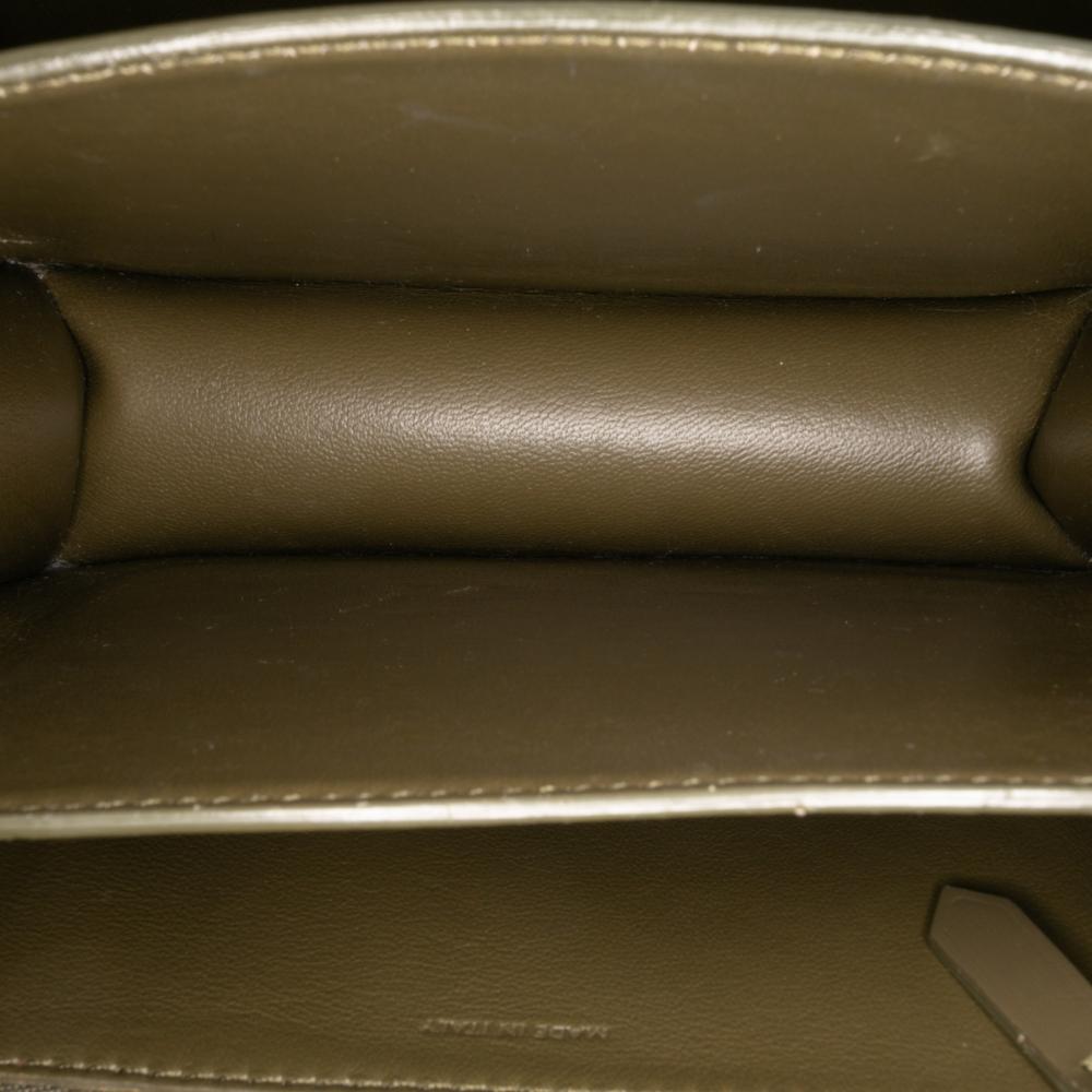 Celine B Celine Brown Dark Khaki Calf Leather Small skin Classic Box Italy