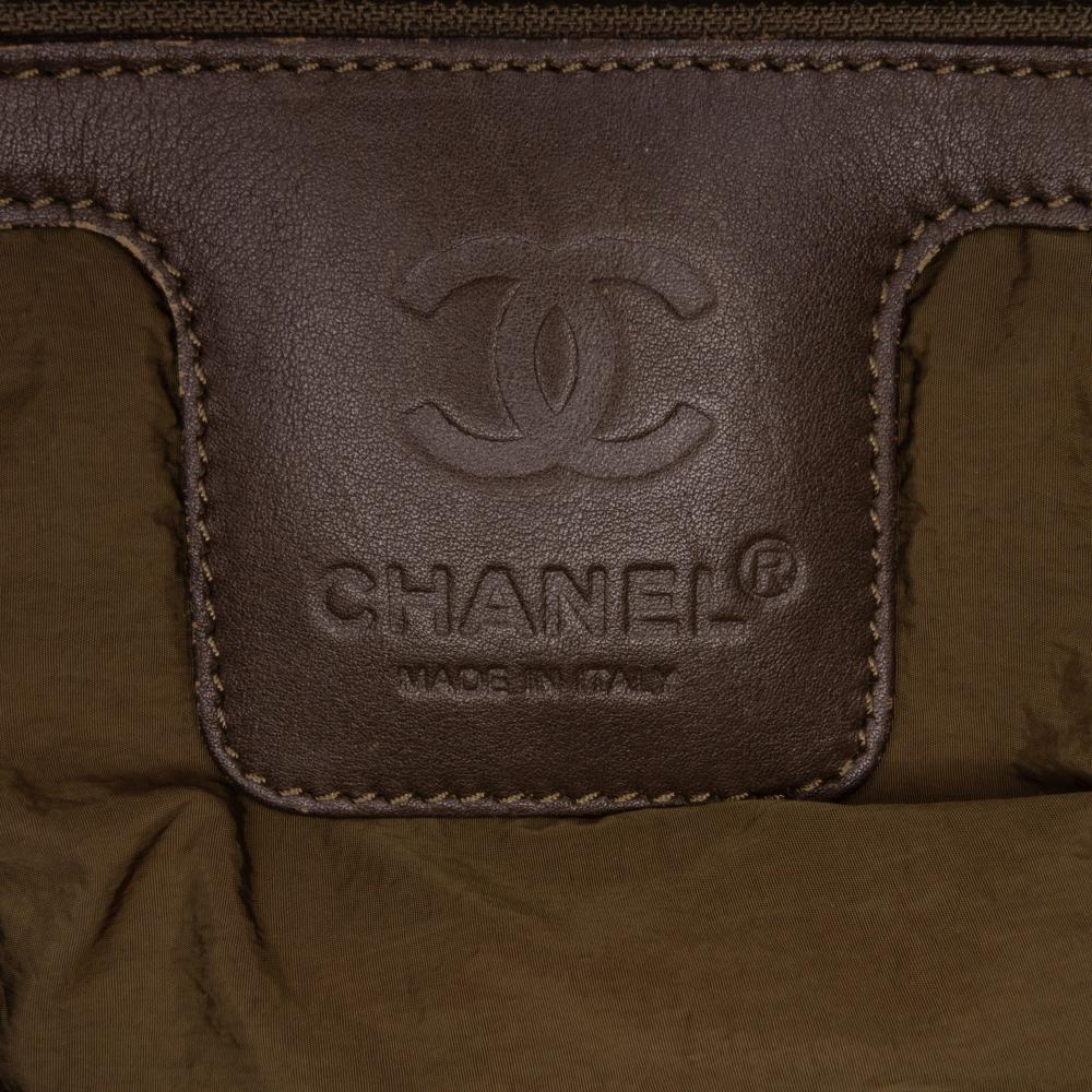 Chanel B Chanel Red with Green Olive Green Nylon Fabric Small Quilted Coco Cocoon Tote Italy