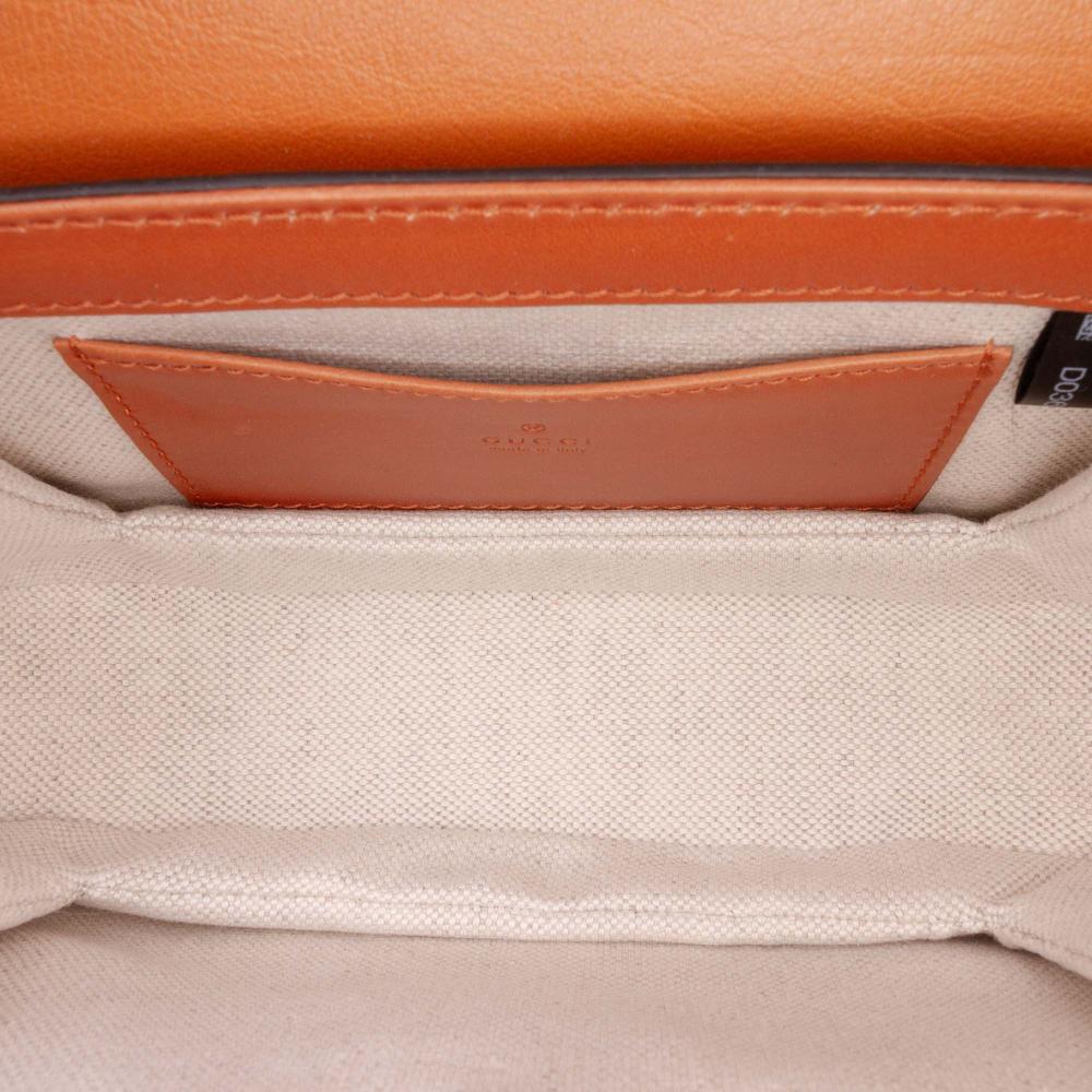 Gucci AB Gucci Brown Beige Coated Canvas Fabric Mini GG Supreme Web Bamboo 1947 Belt Bag Italy