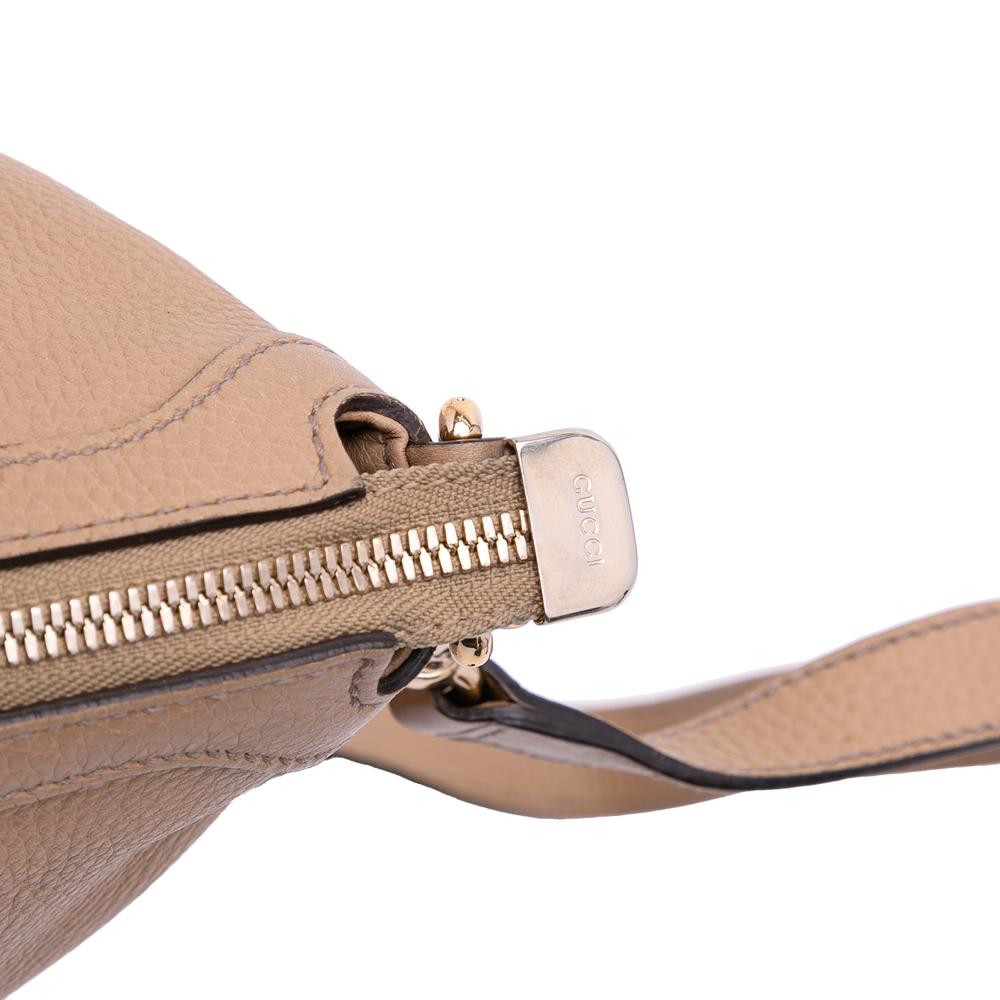 Gucci B Gucci Brown Nude Calf Leather Small Soho Working Satchel Italy