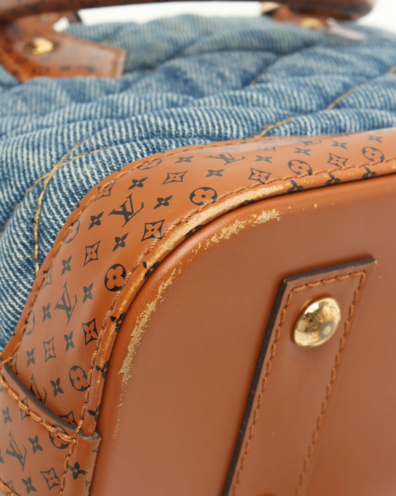 Louis Vuitton Denim Limited Edition Malletage Alma BB Bag