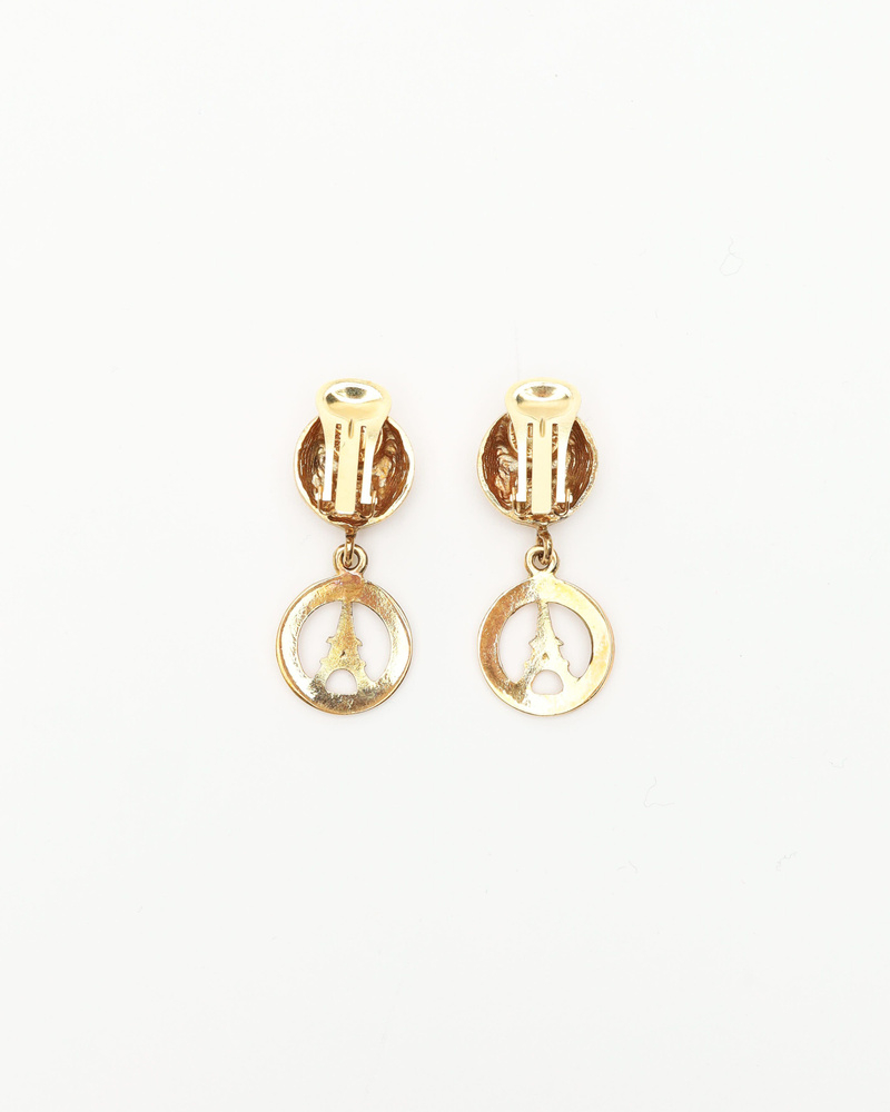Celine Céline Eiffel Tower Clip-on Earrings