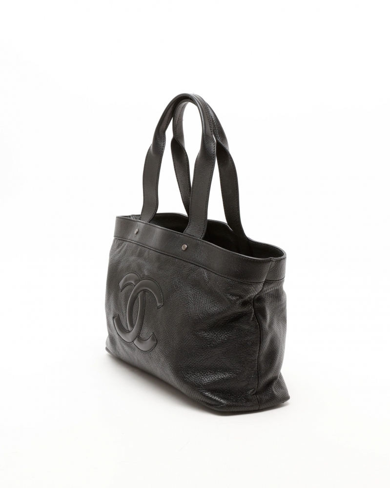 Chanel CC Caviar Perforated Tote Bag