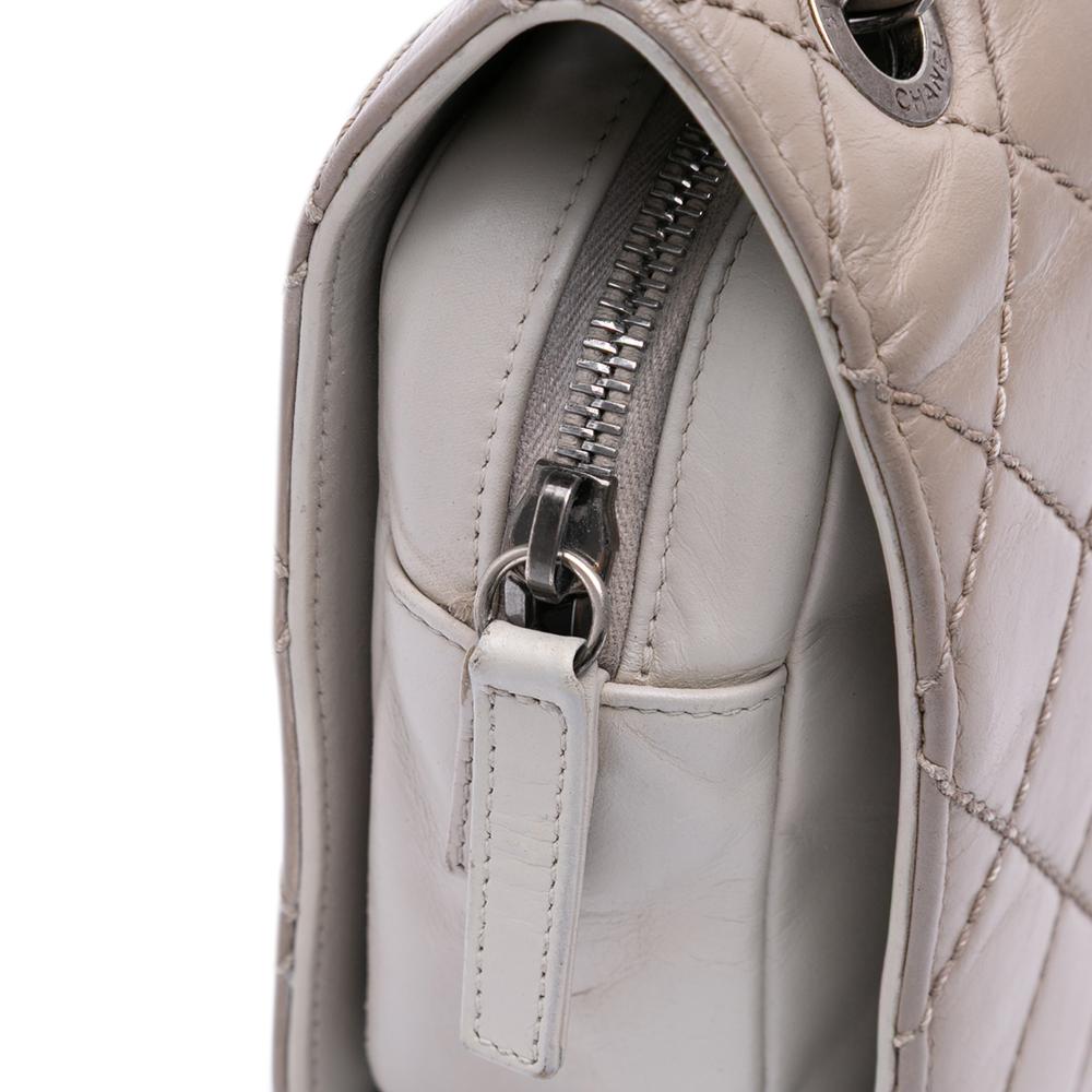 Chanel B Chanel Brown Taupe Calf Leather Quilted skin Day Trip Flap Italy