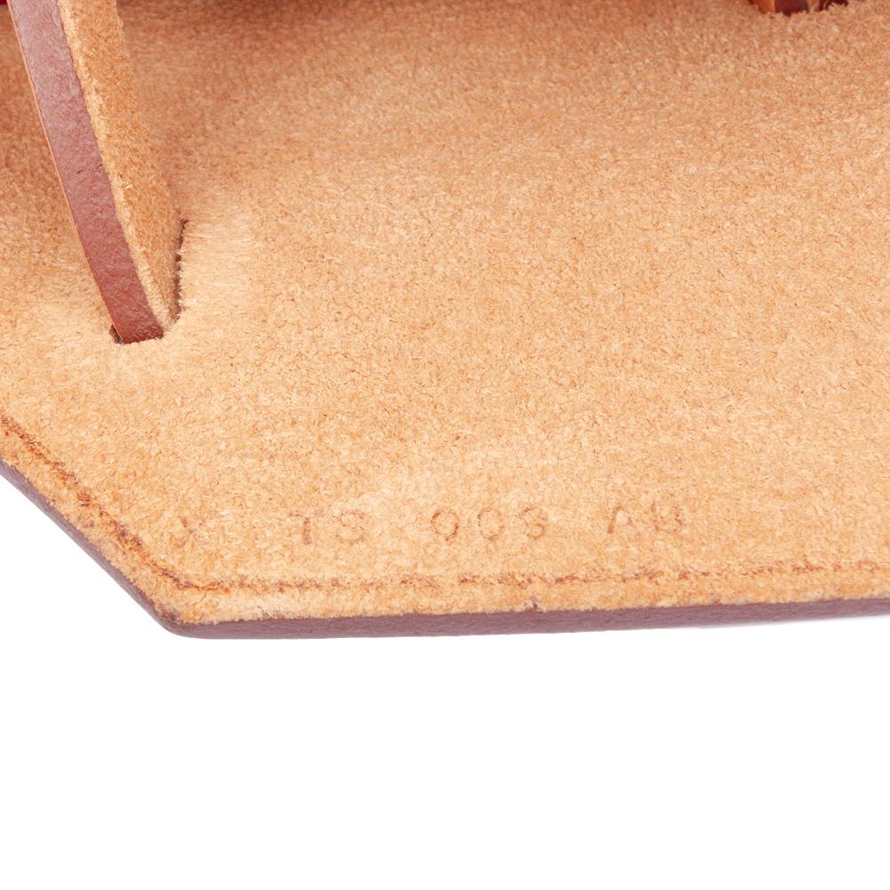 Hermès B Hermès Red with Brown Canvas Fabric Toile Herbag Zip 31 France