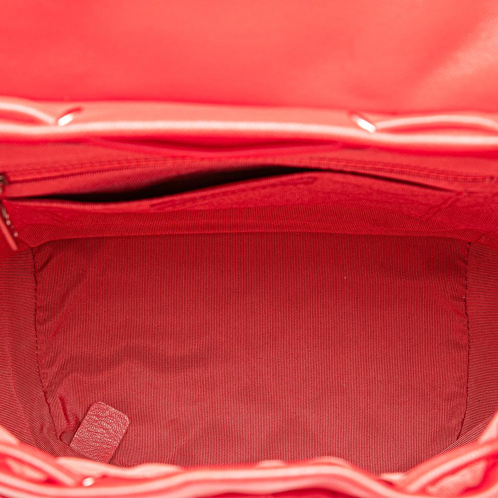 Chanel B Chanel Red Lambskin Leather Leather Small Lambskin Urban Spirit Backpack Italy