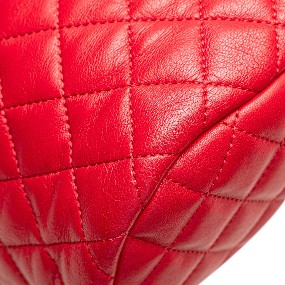 Chanel B Chanel Red Lambskin Leather Leather Small Lambskin Urban Spirit Backpack Italy