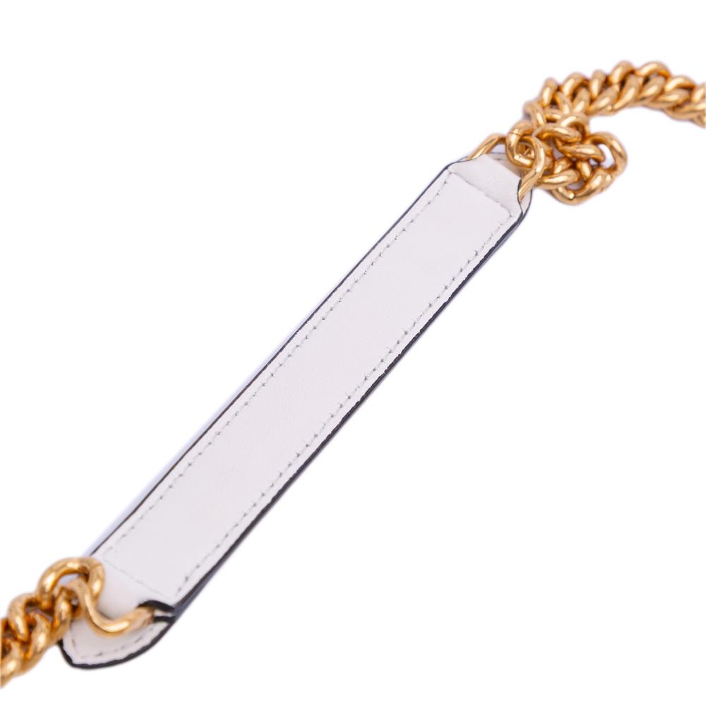 Fendi B Fendi Yellow Nappa Leather Leather Mini Bicolor Nappa Apolo Chain Baguette Shoulder Bag Italy