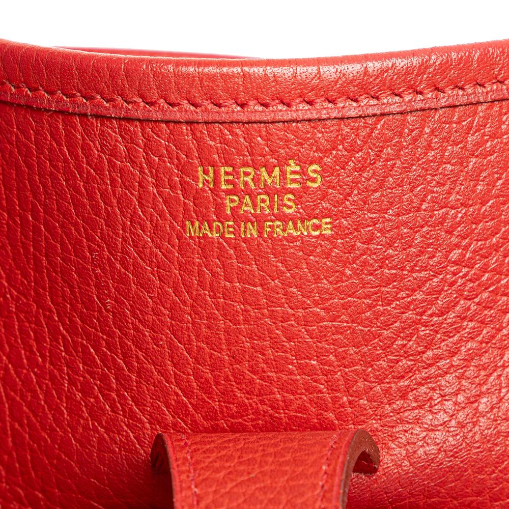 Hermès B Hermès Red Calf Leather Clemence Evelyne I 33 France