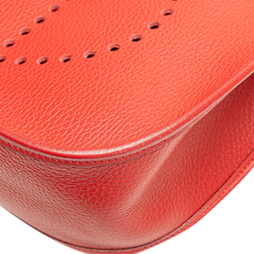 Hermès B Hermès Red Calf Leather Clemence Evelyne I 33 France
