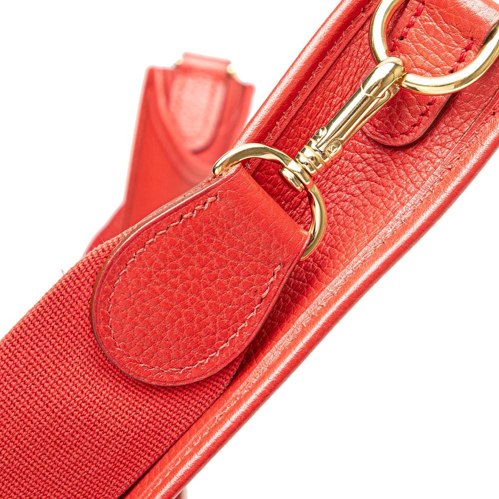 Hermès B Hermès Red Calf Leather Clemence Evelyne I 33 France