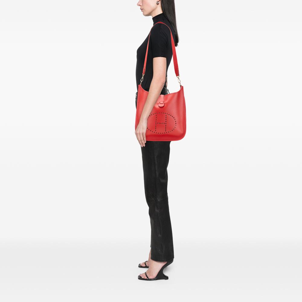 Hermès B Hermès Red Calf Leather Clemence Evelyne I 33 France