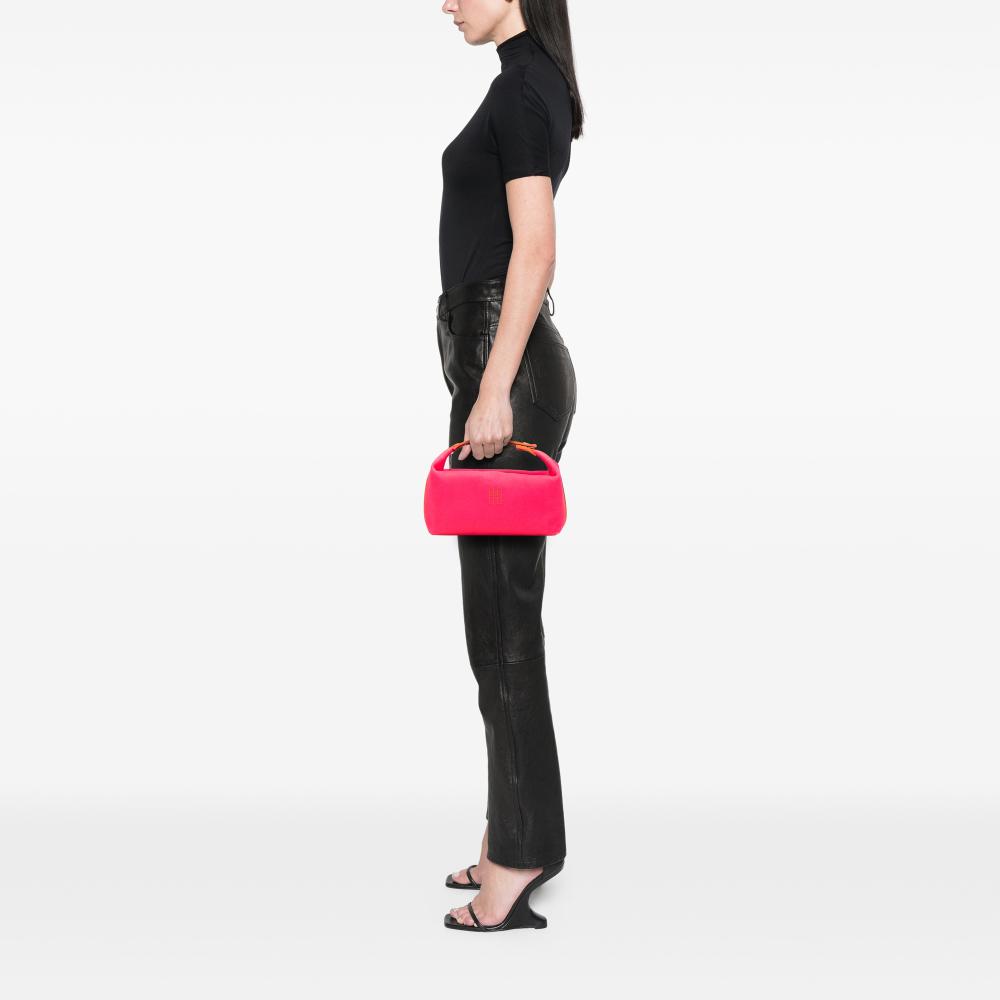 Hermès B Hermès Pink Dark Pink with Red Dark Red Canvas Fabric Large Toile Bride A Brac Case France