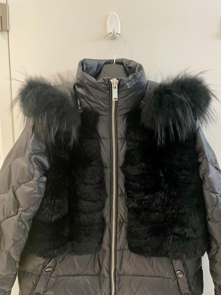 Iceberg Daunenjacke mit Kaninchenfell