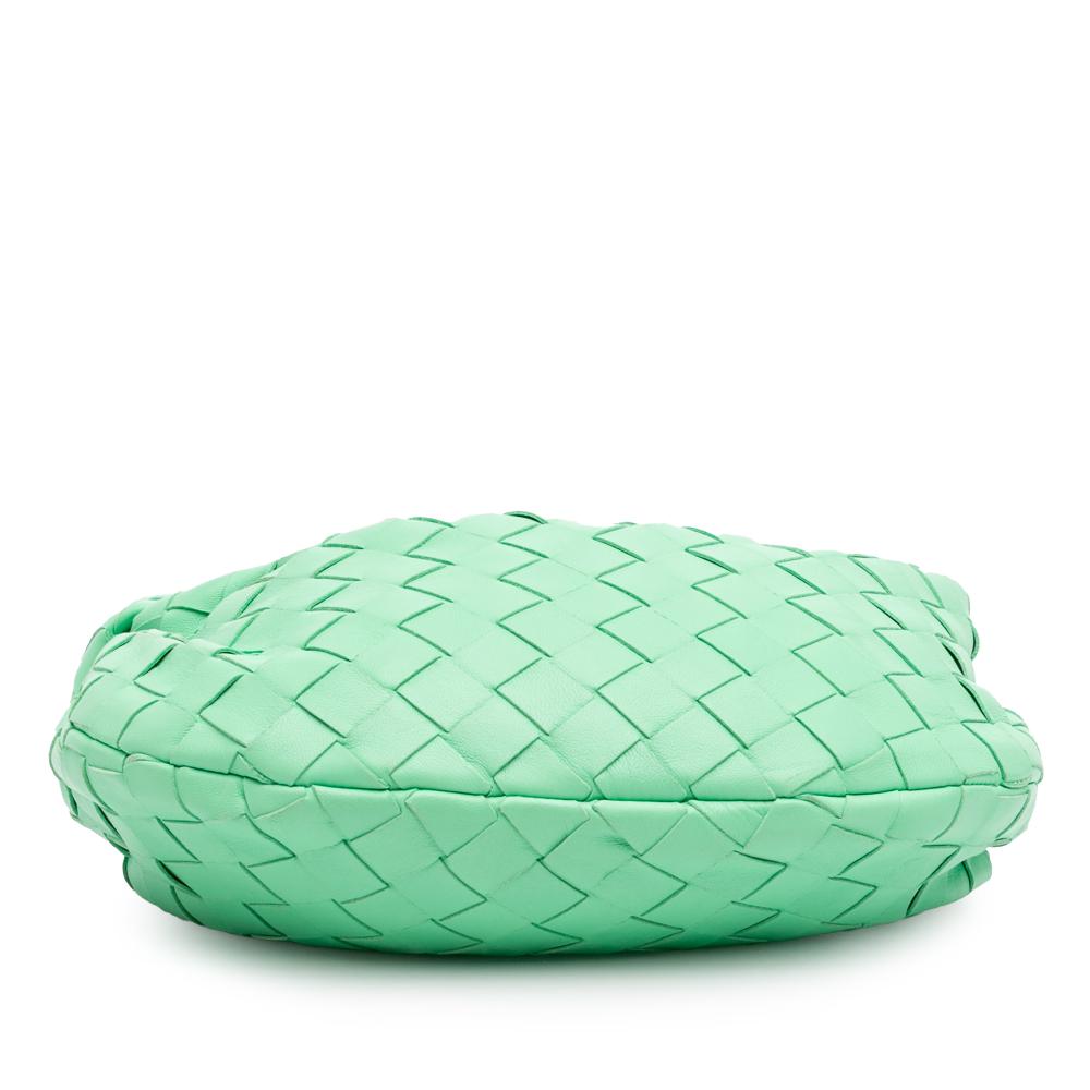 Bottega Veneta B Bottega Veneta Green Mint Nappa Leather Leather Mini Nappa Intrecciato Jodie Italy
