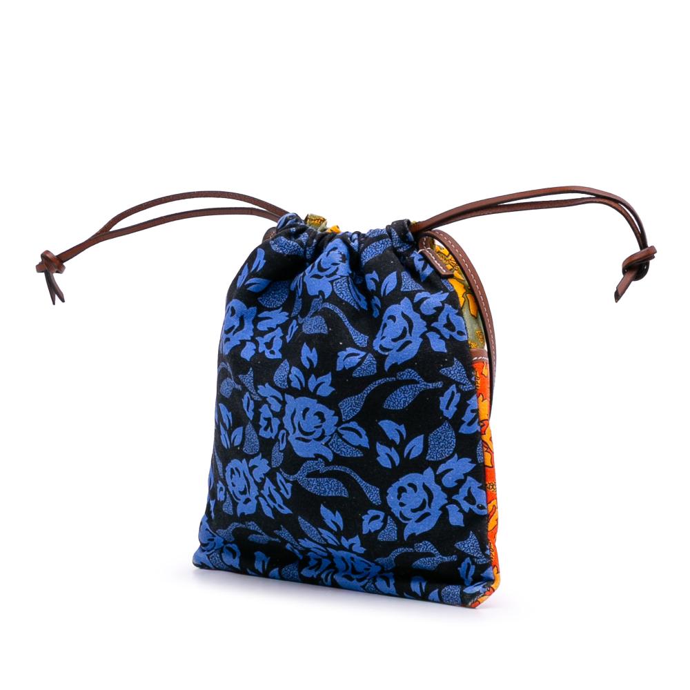 Loewe B LOEWE Orange Canvas Fabric Paulas Ibiza Angel Drawstring Crossbody Spain