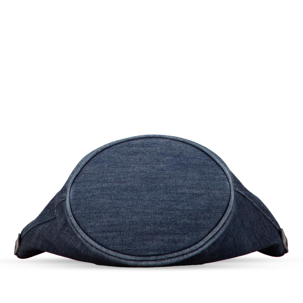 Prada B Prada Blue Denim Denim Fabric Logo Satchel Italy