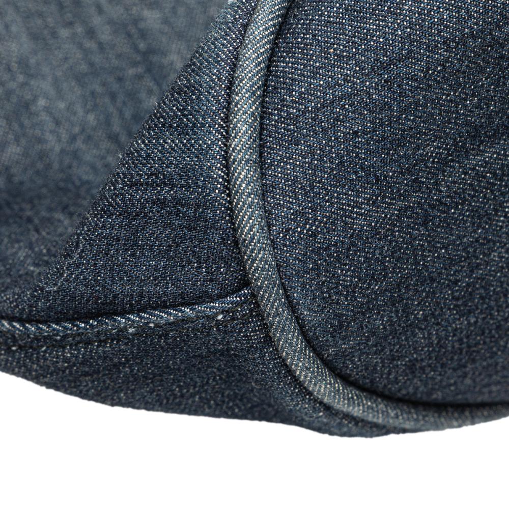 Prada B Prada Blue Denim Denim Fabric Logo Satchel Italy