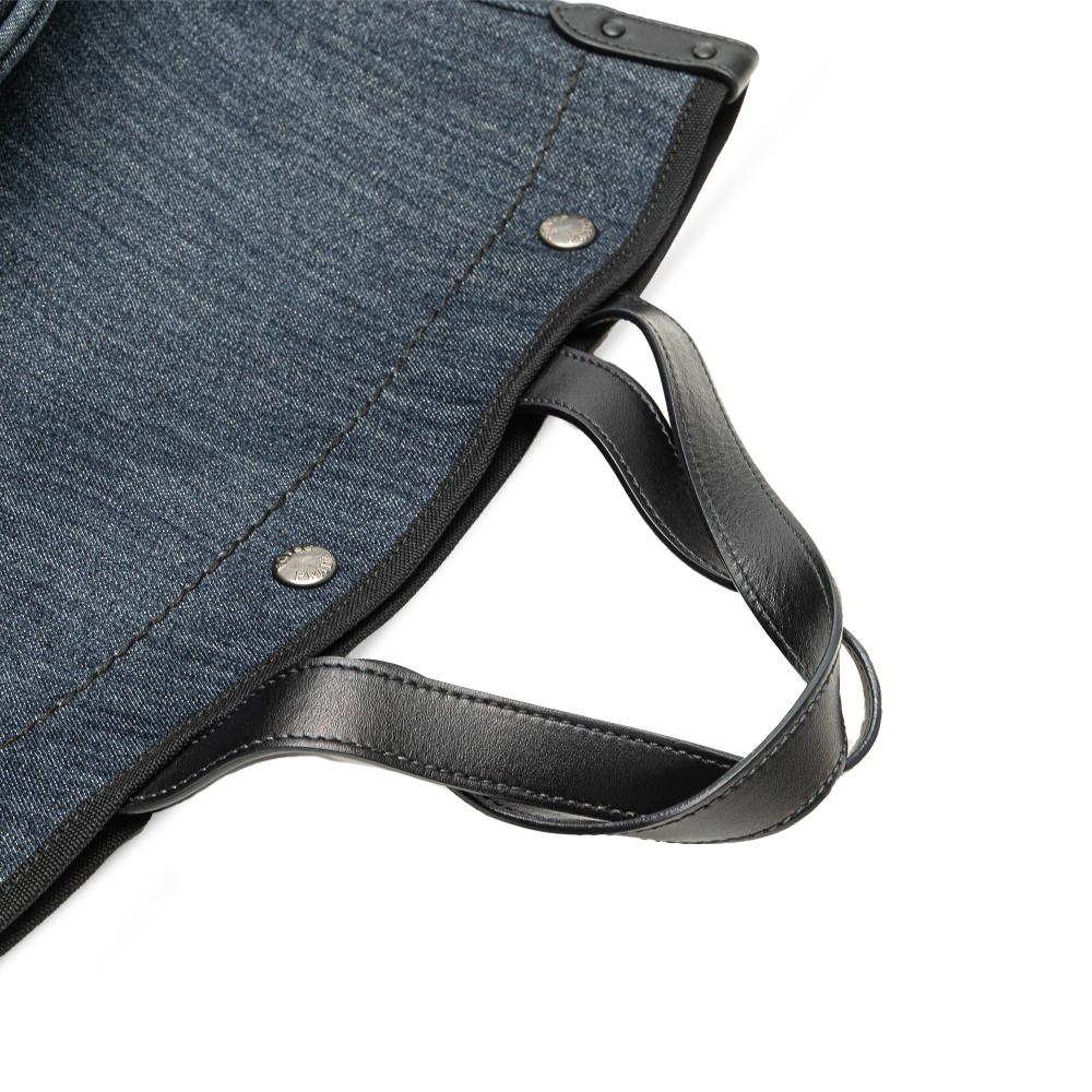 Prada B Prada Blue Denim Denim Fabric Logo Satchel Italy