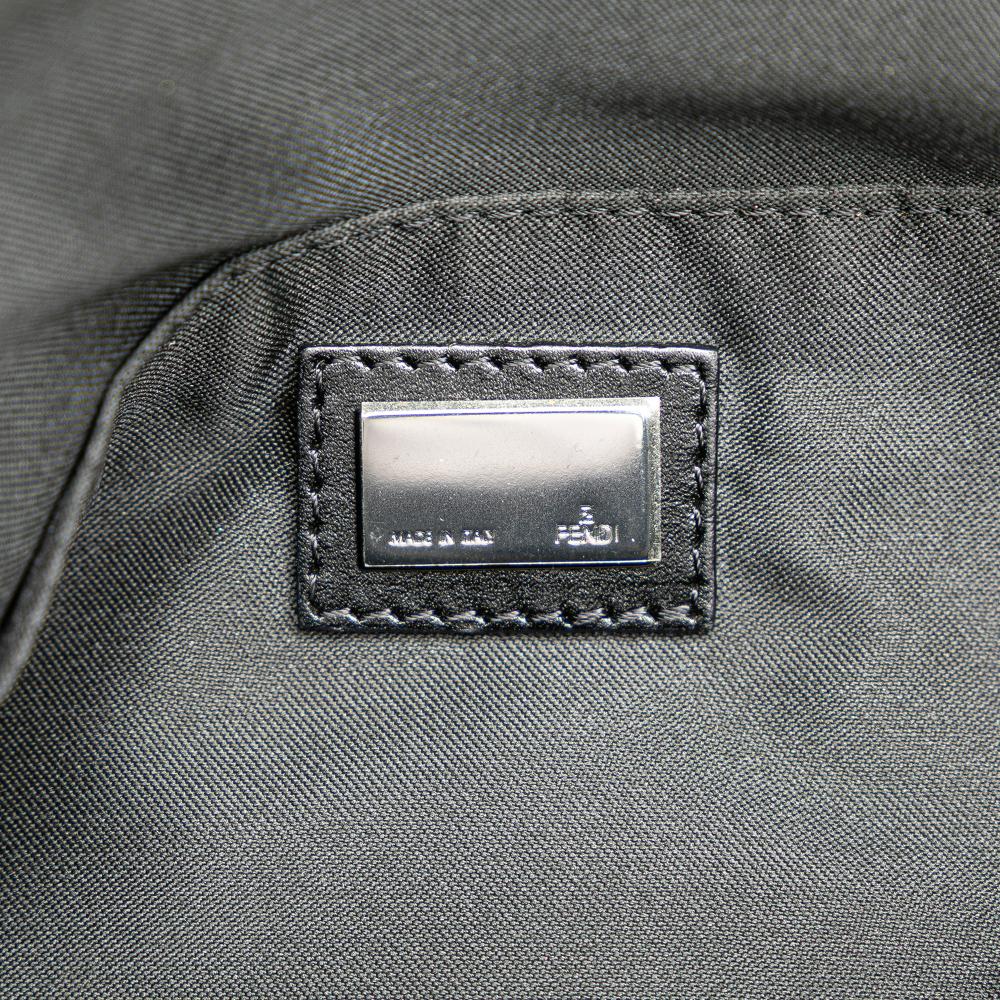 Fendi B Fendi Black Canvas Fabric Zucchino Crossbody Italy