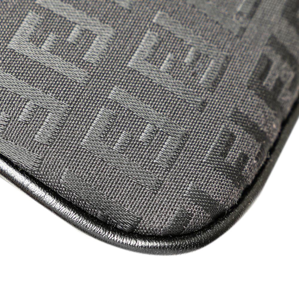 Fendi B Fendi Black Canvas Fabric Zucchino Crossbody Italy