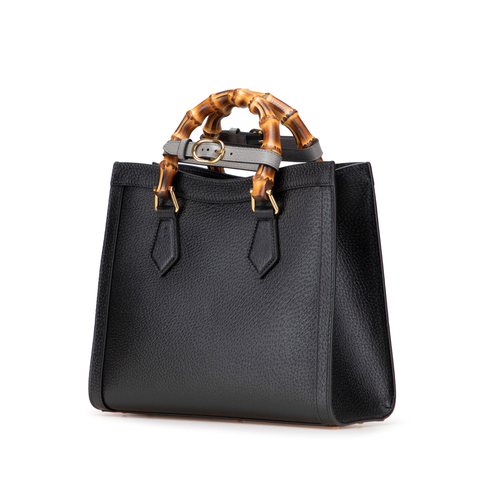 Gucci Diana Small Leather Tote Handbag Black
