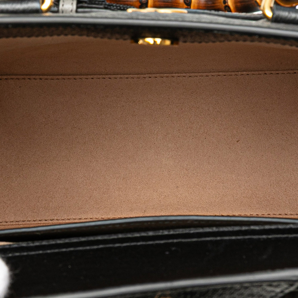 Gucci Diana Small Leather Tote Handbag Black