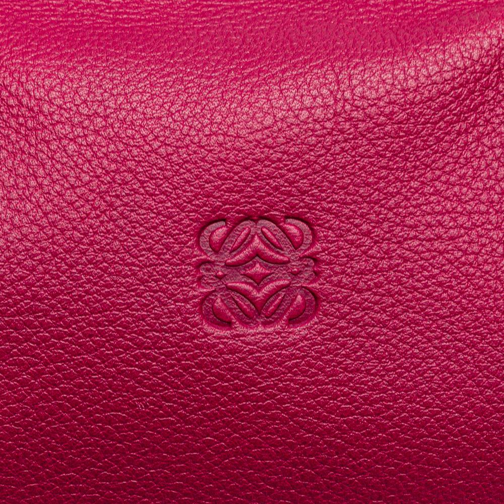 Loewe B LOEWE Pink Dark Pink Calf Leather Anagram Satchel Spain