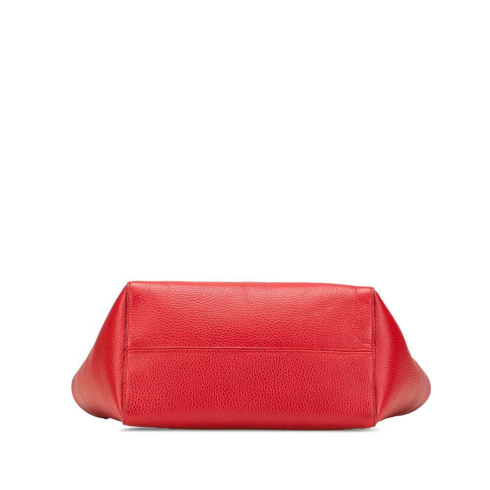 Gucci B Gucci Red Calf Leather Medium Swing Tote Italy
