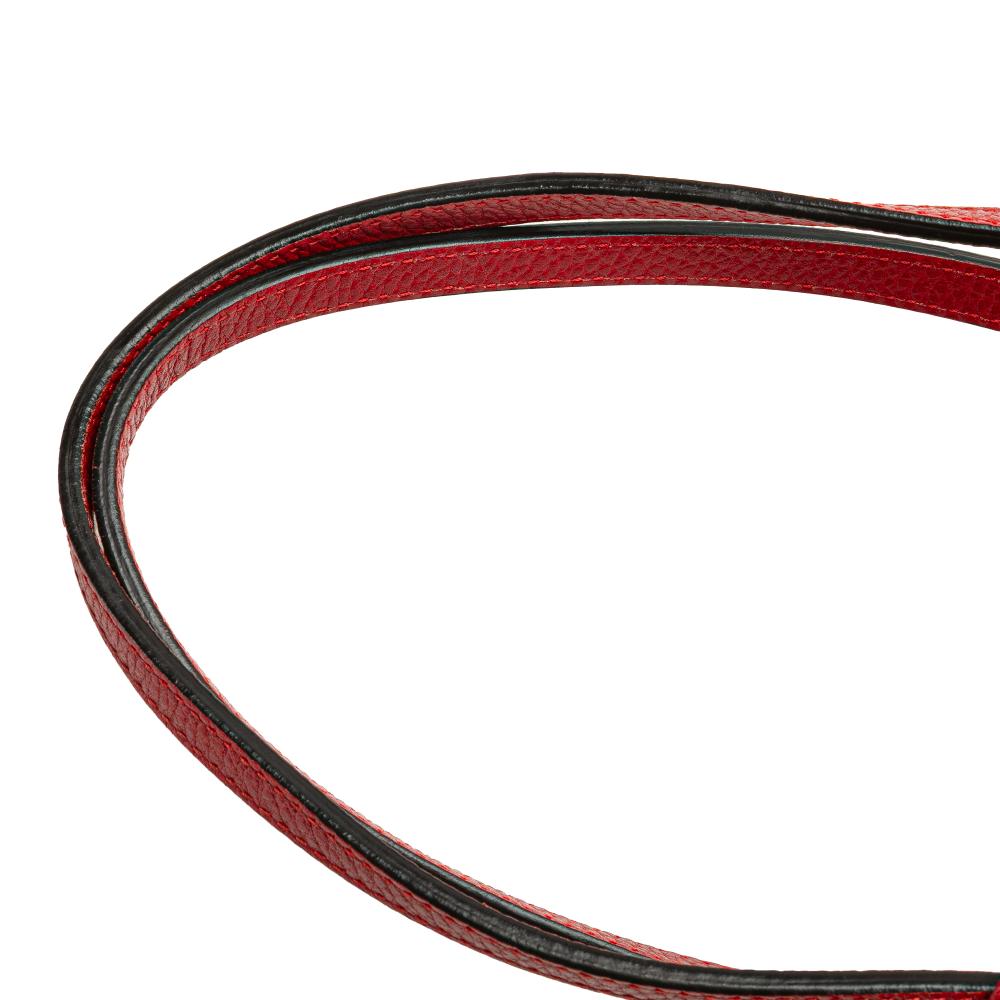 Gucci B Gucci Red Calf Leather Medium Swing Tote Italy