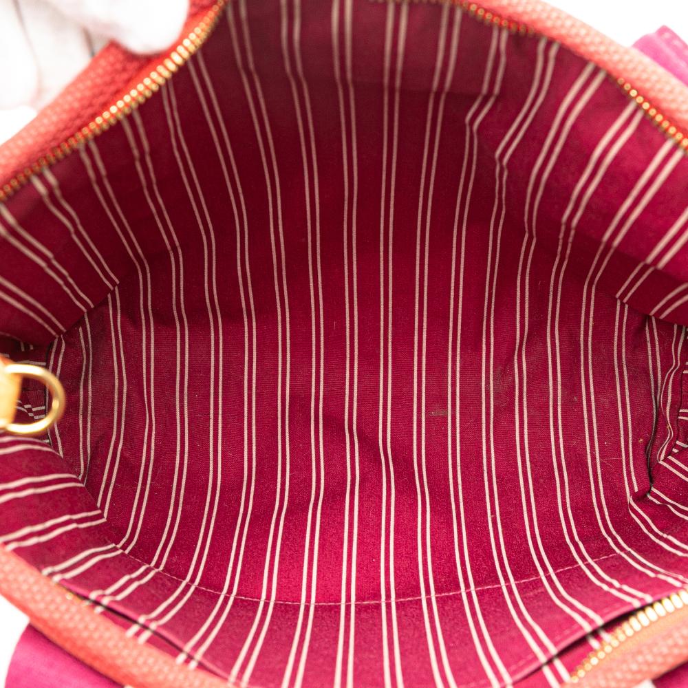 Louis Vuitton B Louis Vuitton Red Canvas Fabric Antigua Cabas MM France