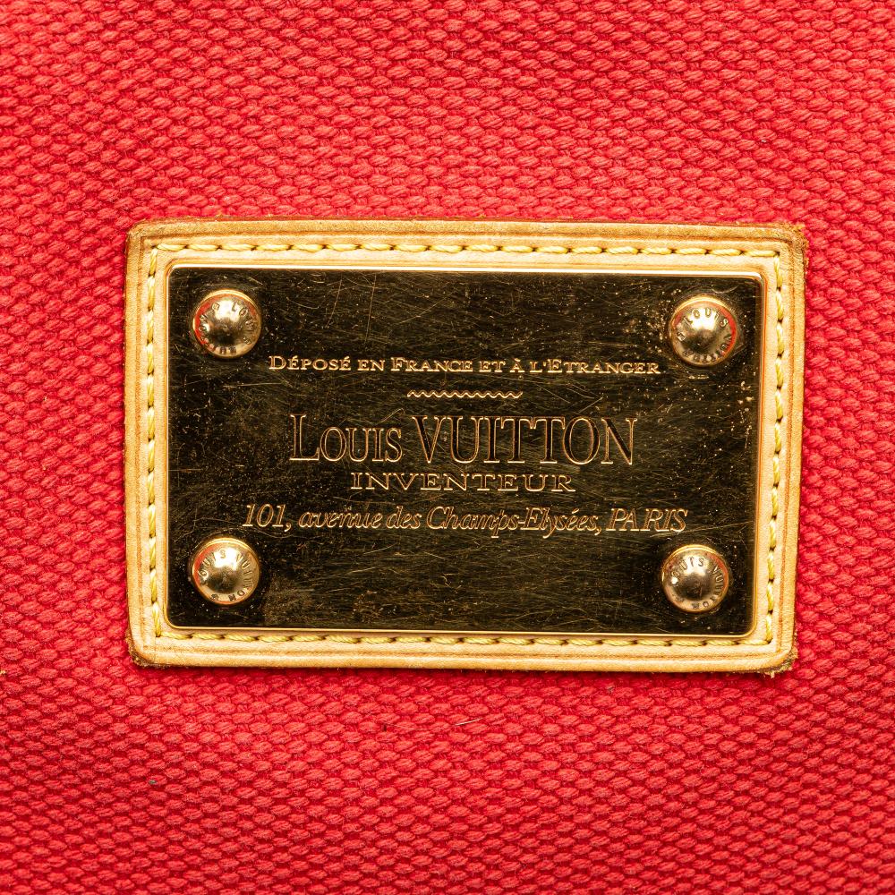 Louis Vuitton B Louis Vuitton Red Canvas Fabric Antigua Cabas MM France