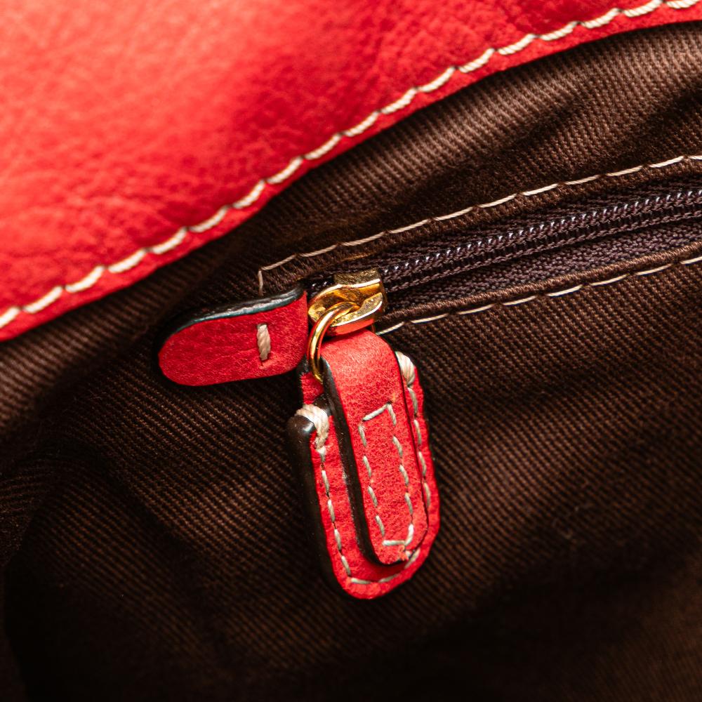 Loewe B LOEWE Red Nubuck Leather Leather Nubuck Anagram Madrid Fringe Shoulder Bag China