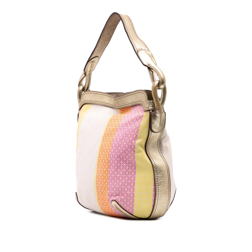 Loewe B LOEWE Pink Canvas Fabric Anagram New Road Shoulder Bag China