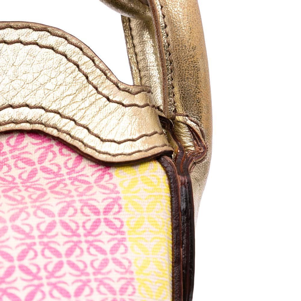 Loewe B LOEWE Pink Canvas Fabric Anagram New Road Shoulder Bag China