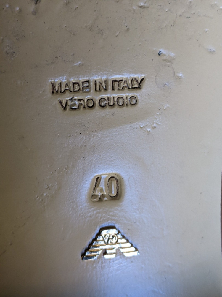 Emporio Armani Bottes en daim fauve pâle 39.5-40