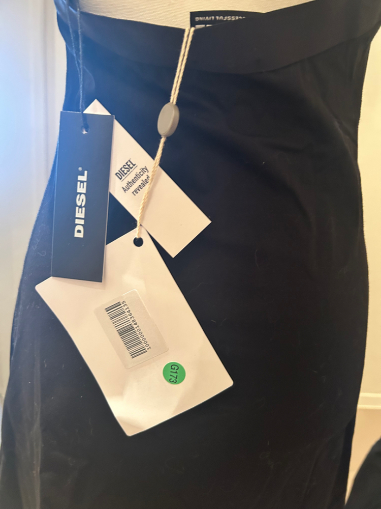 Diesel Schwarzes trägerloses Kleid