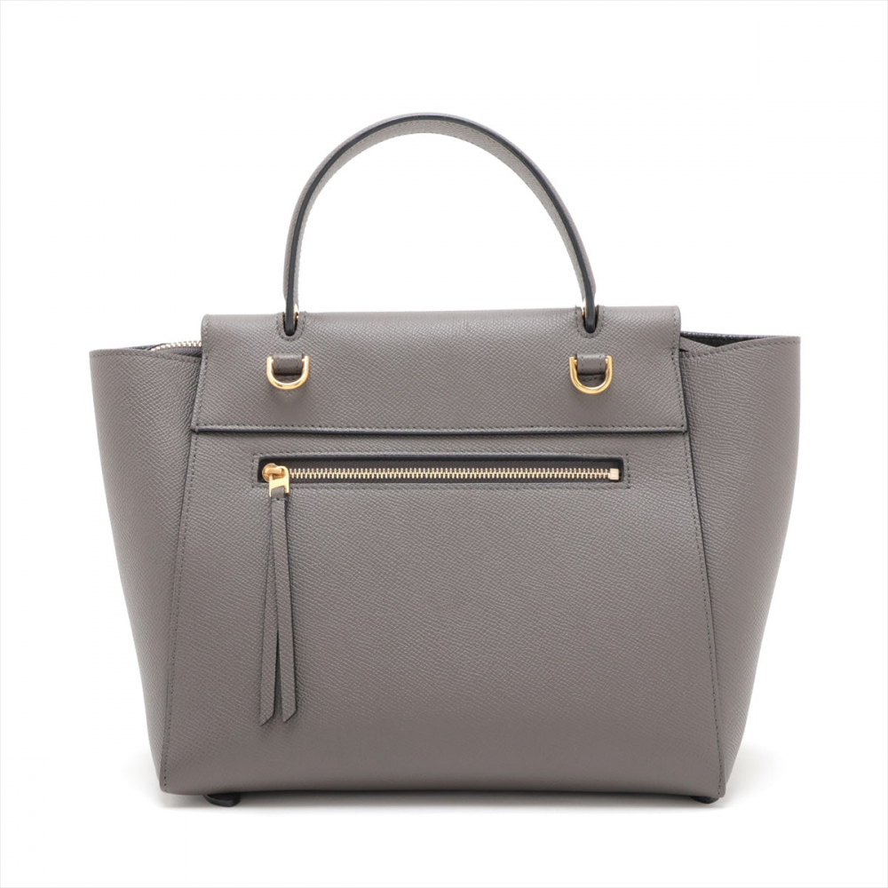 Celine Belt Bag Micro Grained Calfskin Leather 3-Ways Tote Bag Grey