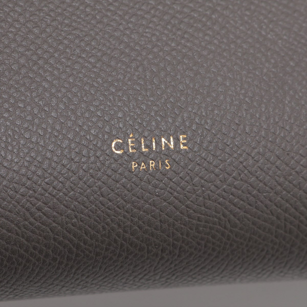 Celine Belt Bag Micro Grained Calfskin Leather 3-Ways Tote Bag Grey