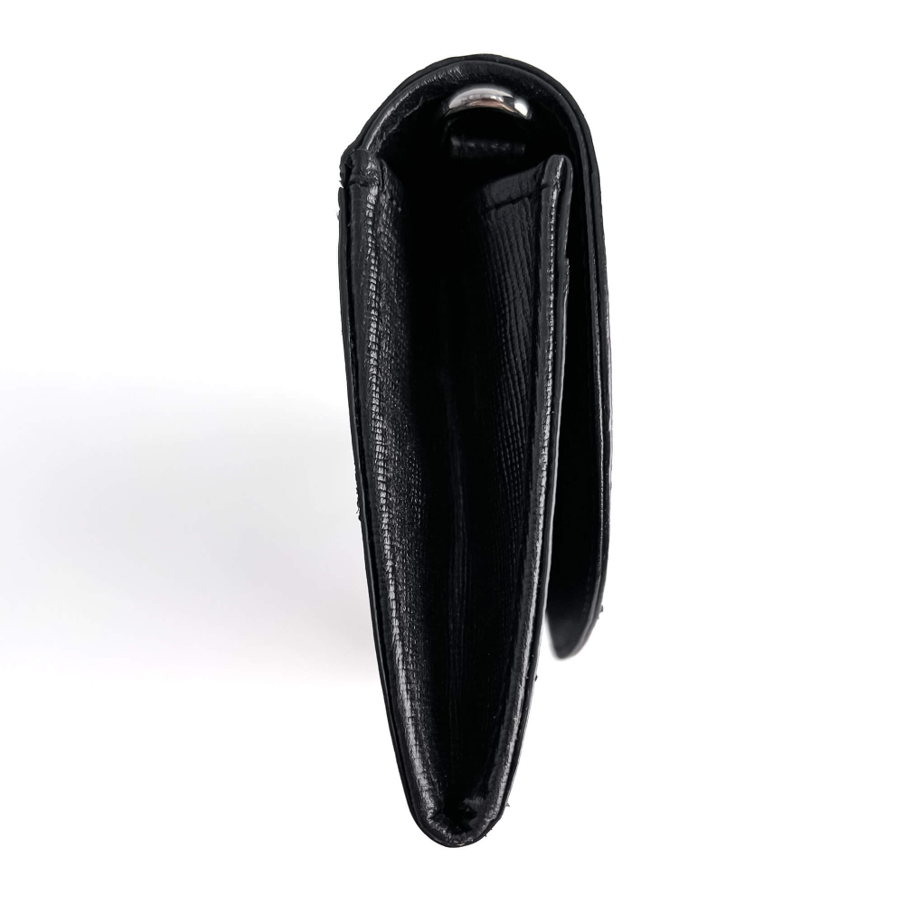 Philipp Plein Hexagon Saffiano leather Leather 2-Ways Wallet on Chain Crossbody Black