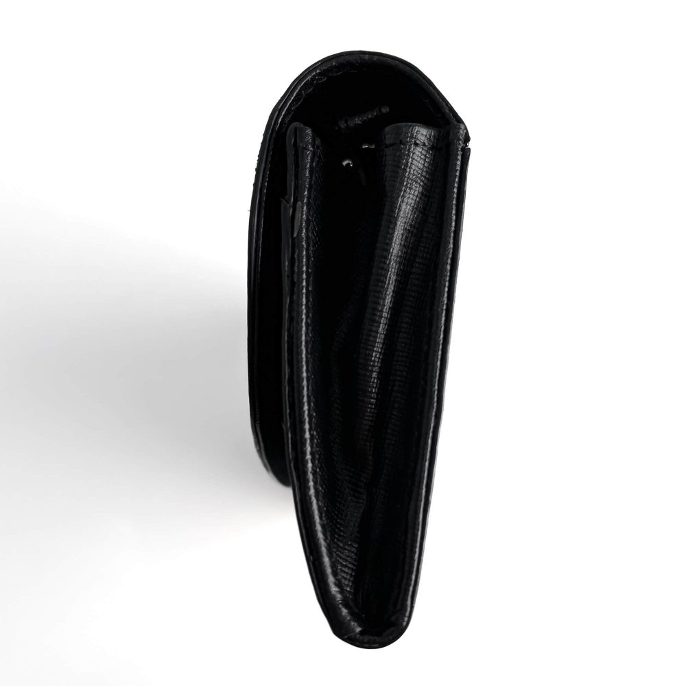 Philipp Plein Hexagon Saffiano leather Leather 2-Ways Wallet on Chain Crossbody Black