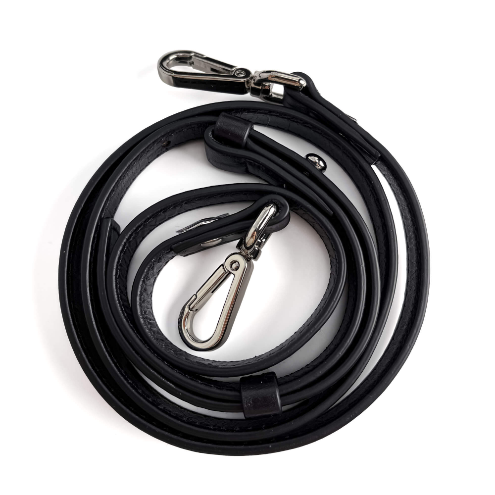 Philipp Plein Superheroin Hexagon Small Calf Leather 2-Ways Flap Belt Bag Black