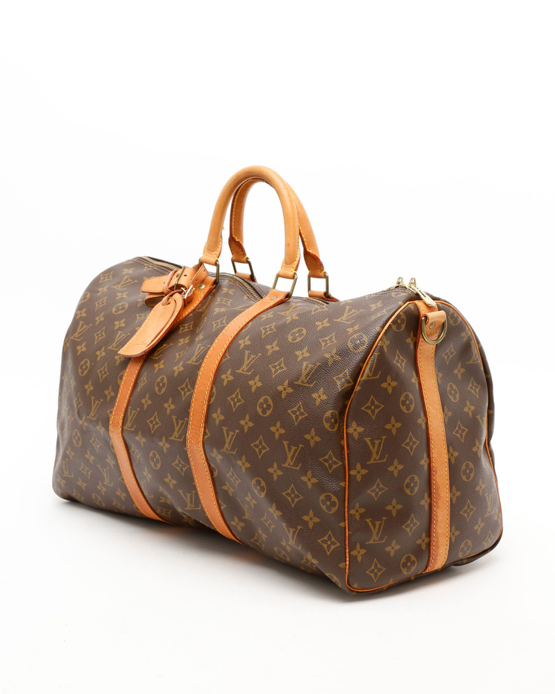 Louis Vuitton Monogram Keepall Bandoulière 50 Weekend Bag