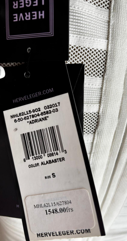 Herve Leger Weißes Kleid