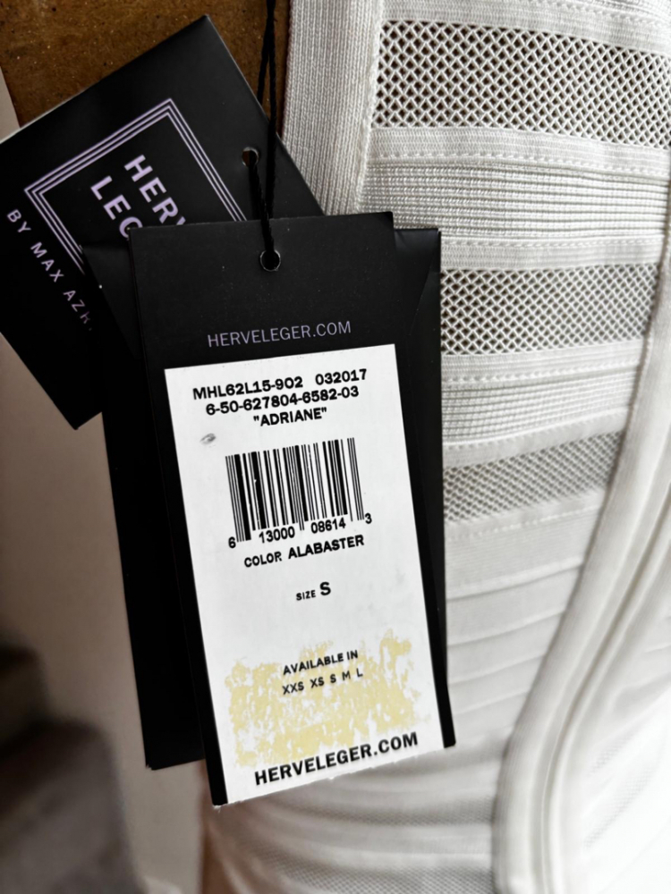 Herve Leger Weißes Kleid